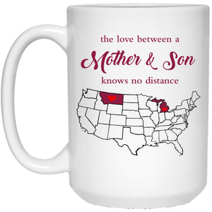 Michigan Montana The Love Between Mother And Son Mug - Mug Teezalo