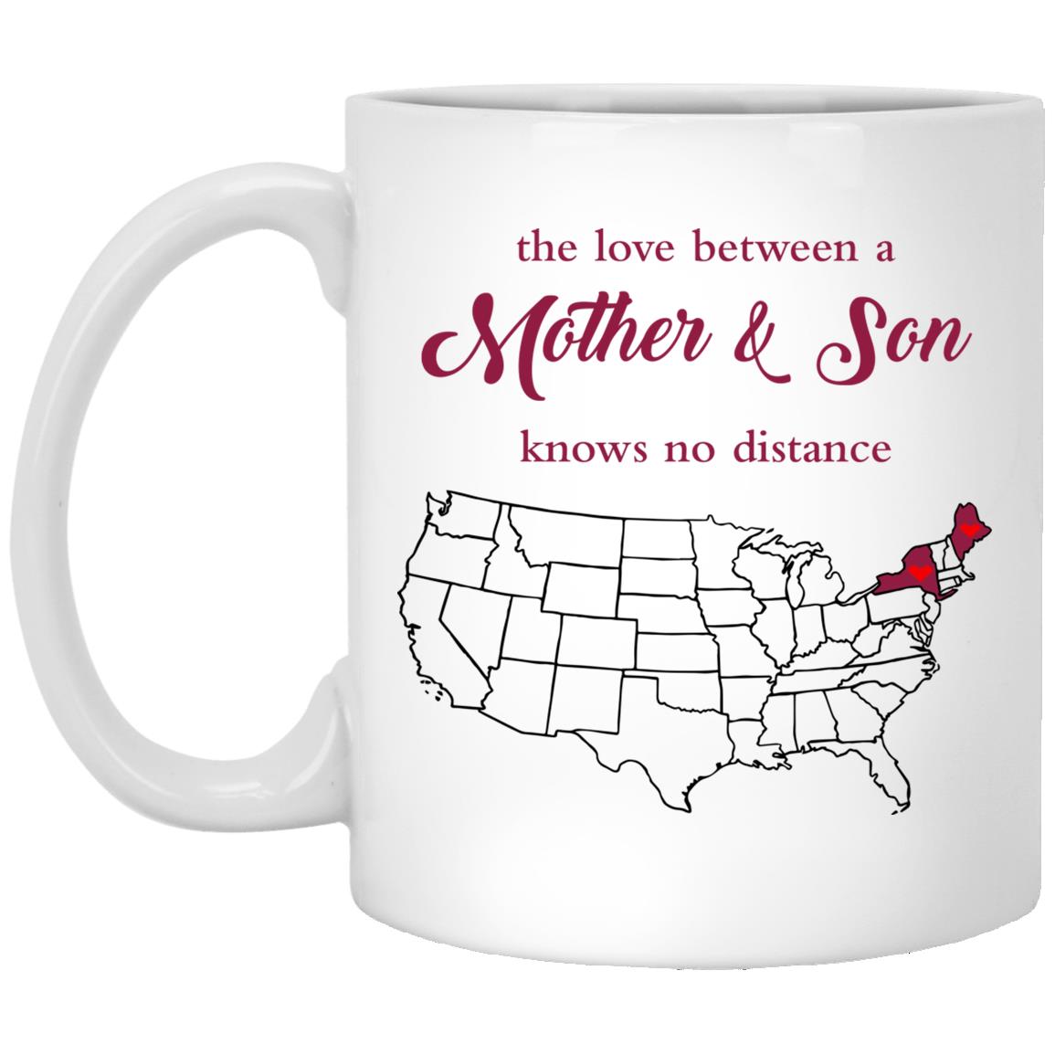 Maine New York The Love Between Mother And Son Mug - Mug Teezalo