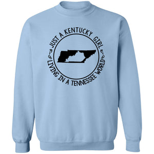Kentucky Girl Living In Tennessee World Hoodie - T-shirt Teezalo