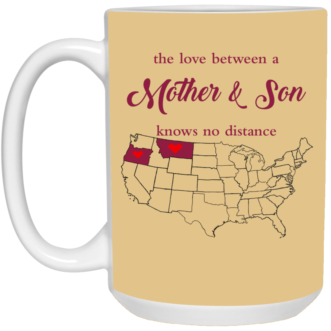 Montana Oregon The Love Mother And Son Mug - Mug Teezalo