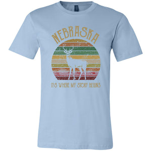 Nebraska Where My Story Begins T-Shirt - T-shirt Teezalo