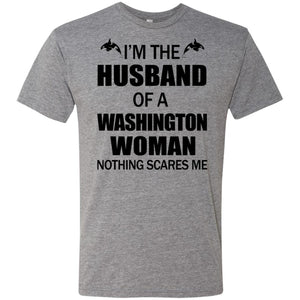 I'm The Husband Of A Washington Woman T-Shirt - T-shirt Teezalo