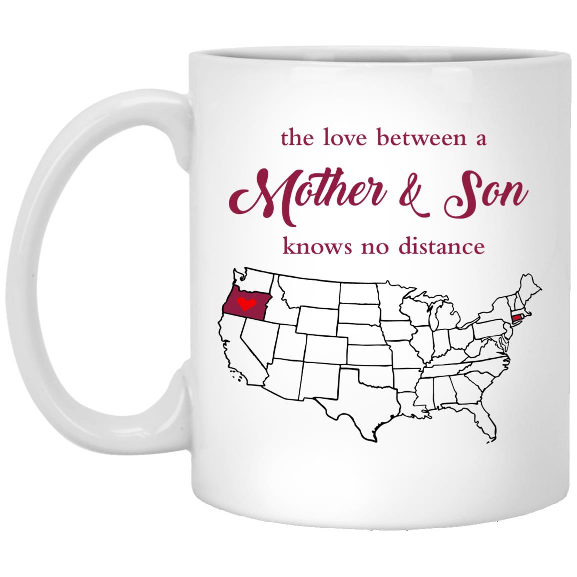 Connecticut Oregon The Love Between Mother And Son Mug - Mug Teezalo