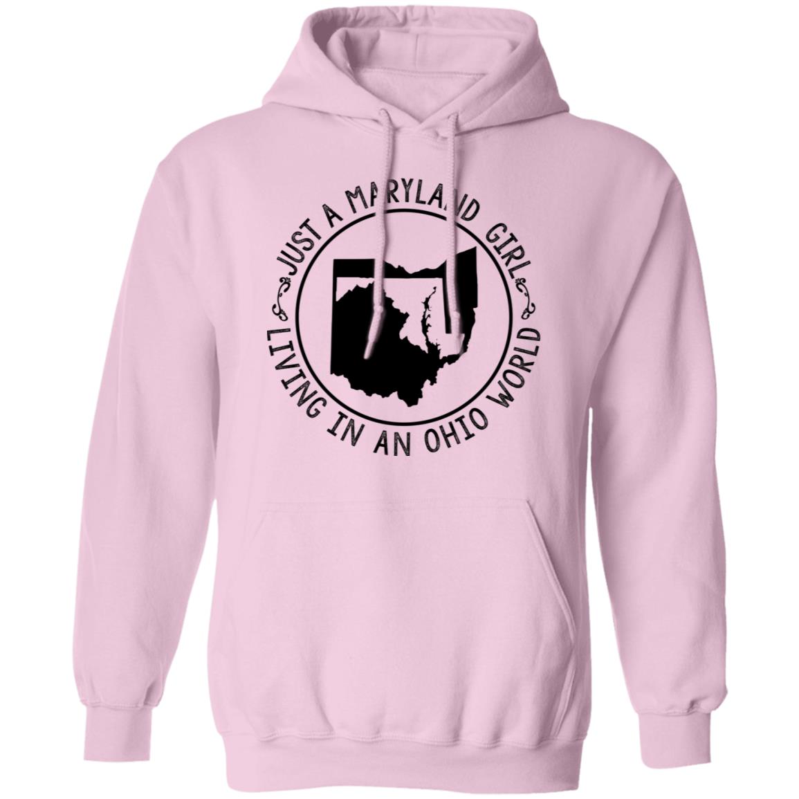 Maryland Girl Living In Ohio World T-Shirt - T-shirt Teezalo