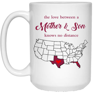 Florida Texas The Love Between Mother And Son Mug - Mug Teezalo