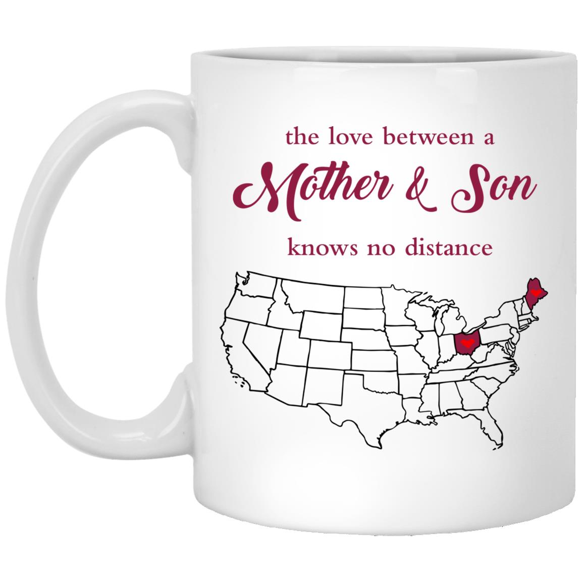 Maine Ohio The Love Between Mother And Son Mug - Mug Teezalo