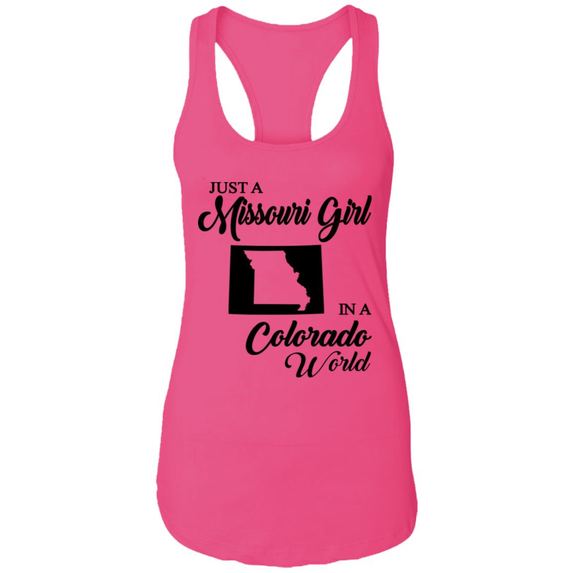 Just A Missouri Girl In A Colorado World T- Shirt - T-shirt Teezalo