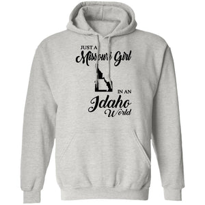 Just A Missouri Girl In An Idaho World T Shirt - T-shirt Teezalo