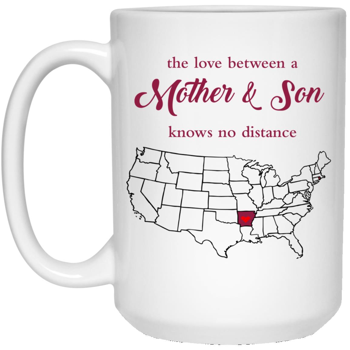 Rhode Island Arkansas The Love Between Mother And Son Mug - Mug Teezalo