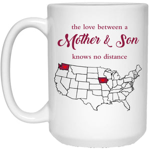 Iowa Washington The Love Between Mother And Son Mug - Mug Teezalo