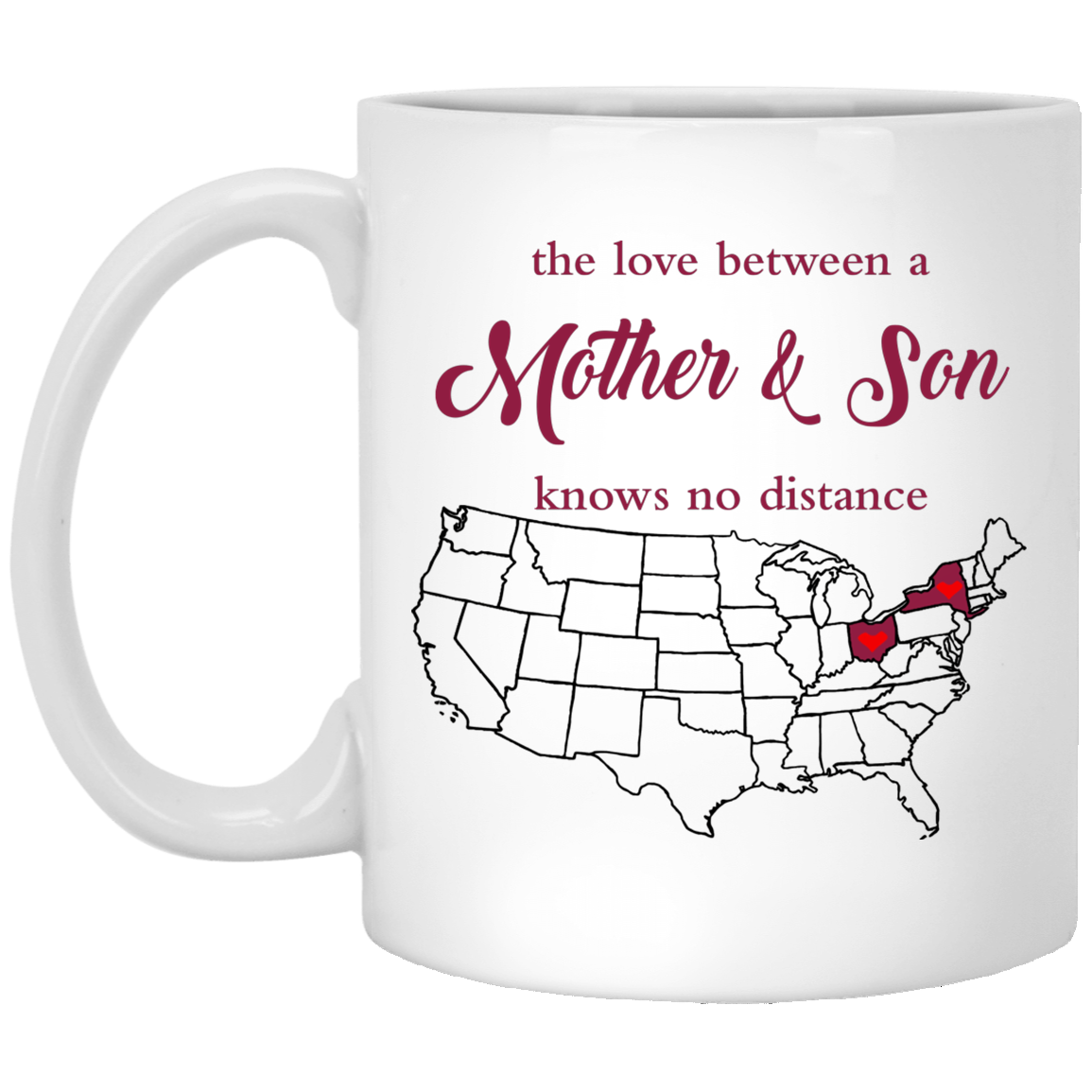 New York Ohio Mother And Son Mug - Mug Teezalo
