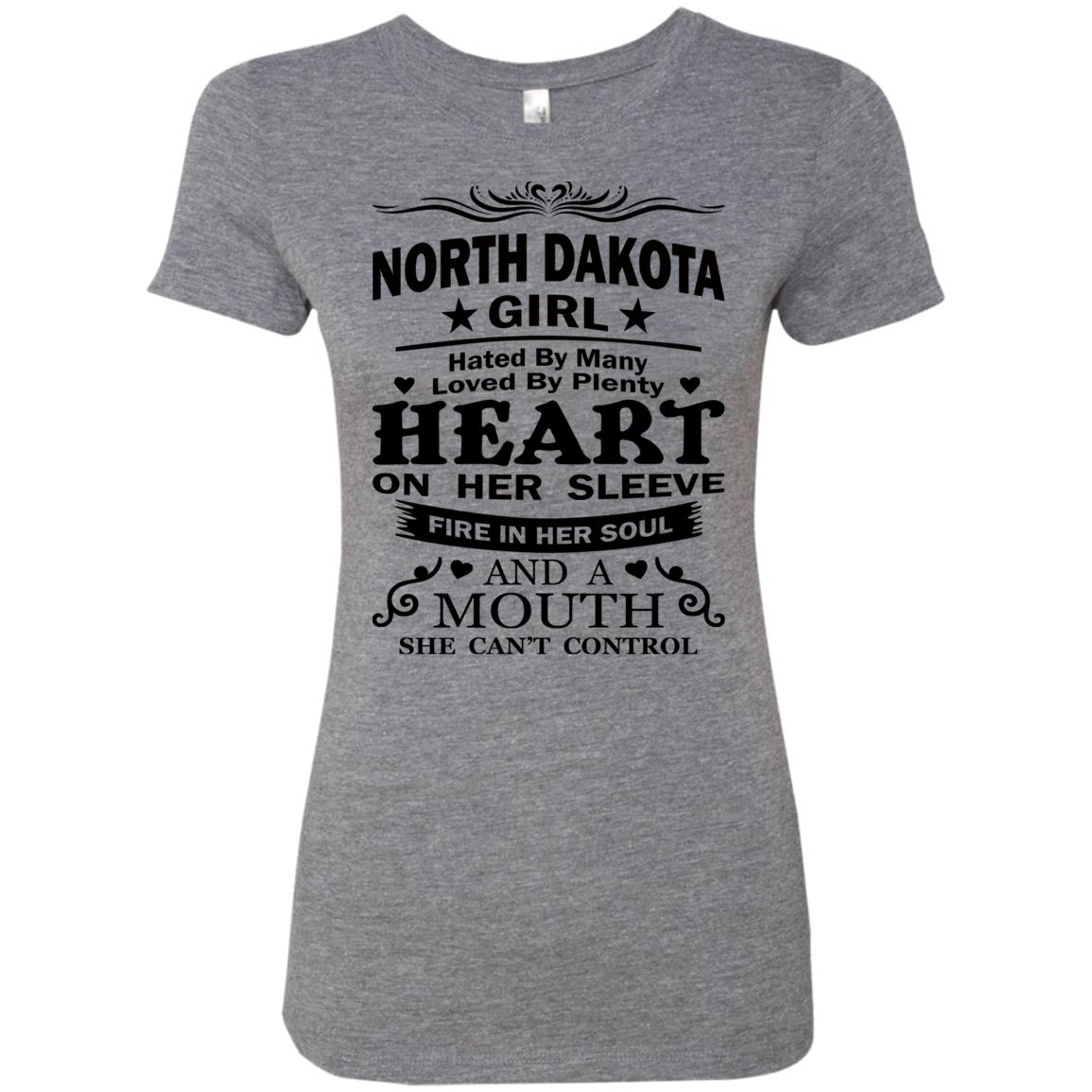 North Dakota Girl Hated By Many Loved By Plenty Hoodie - Hoodie Teezalo