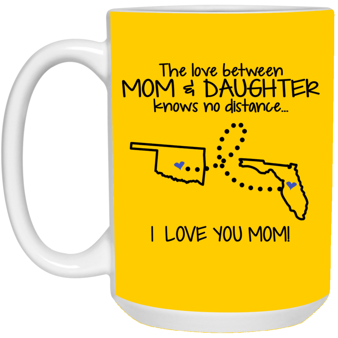 Florida Oklahoma The Love Between Mom And Daughter Mug - Mug Teezalo