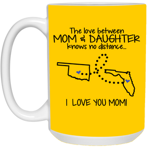 Florida Oklahoma The Love Between Mom And Daughter Mug - Mug Teezalo