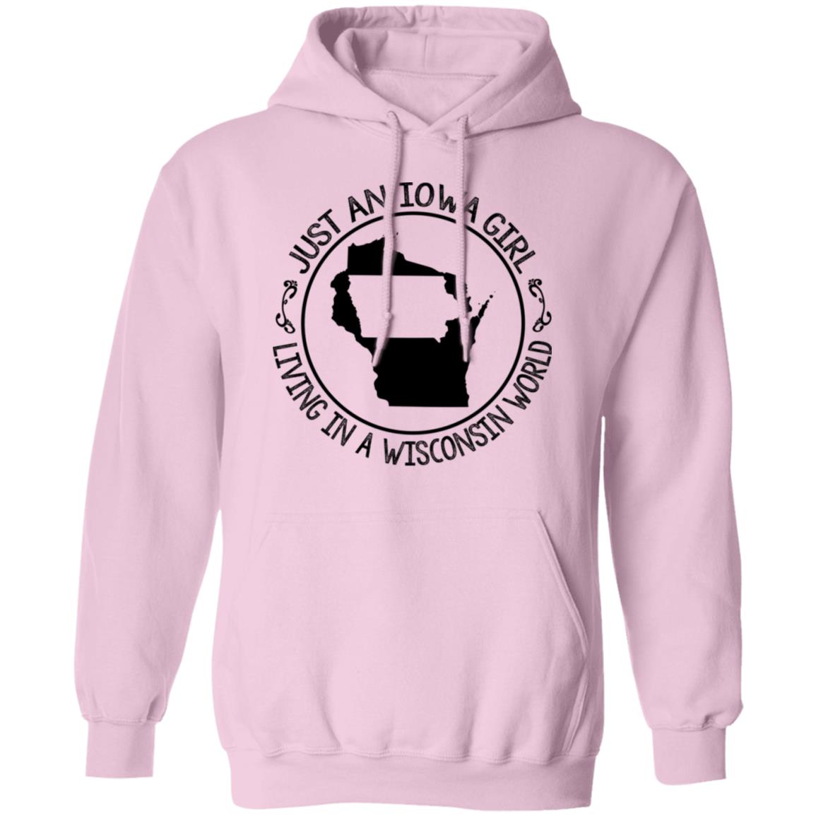 Iowa Girl Living In A Wisconsin World T- Shirt - T-shirt Teezalo