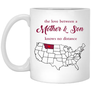 Montana Rhode Island The Love Between Mother And Son Mug - Mug Teezalo