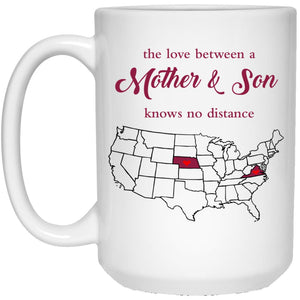 Virginia Nebraska The Love Between Mother And Son Mug - Mug Teezalo
