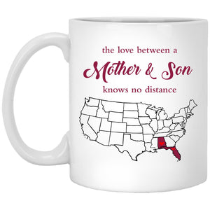Florida Alabama The Love Between Mother And Son Mug - Mug Teezalo