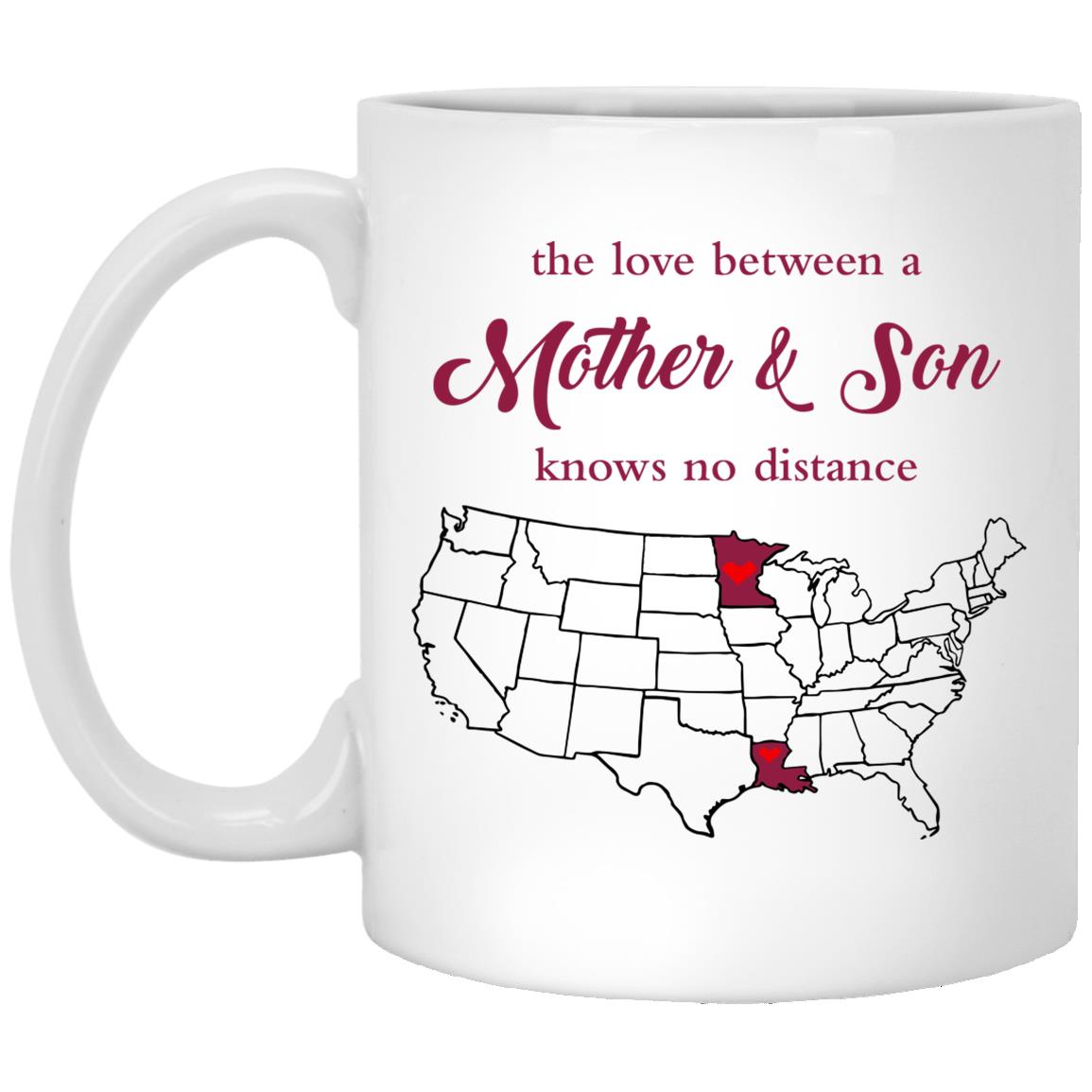 Minnesota Louisiana The Love Between Mother And Son Mug - Mug Teezalo