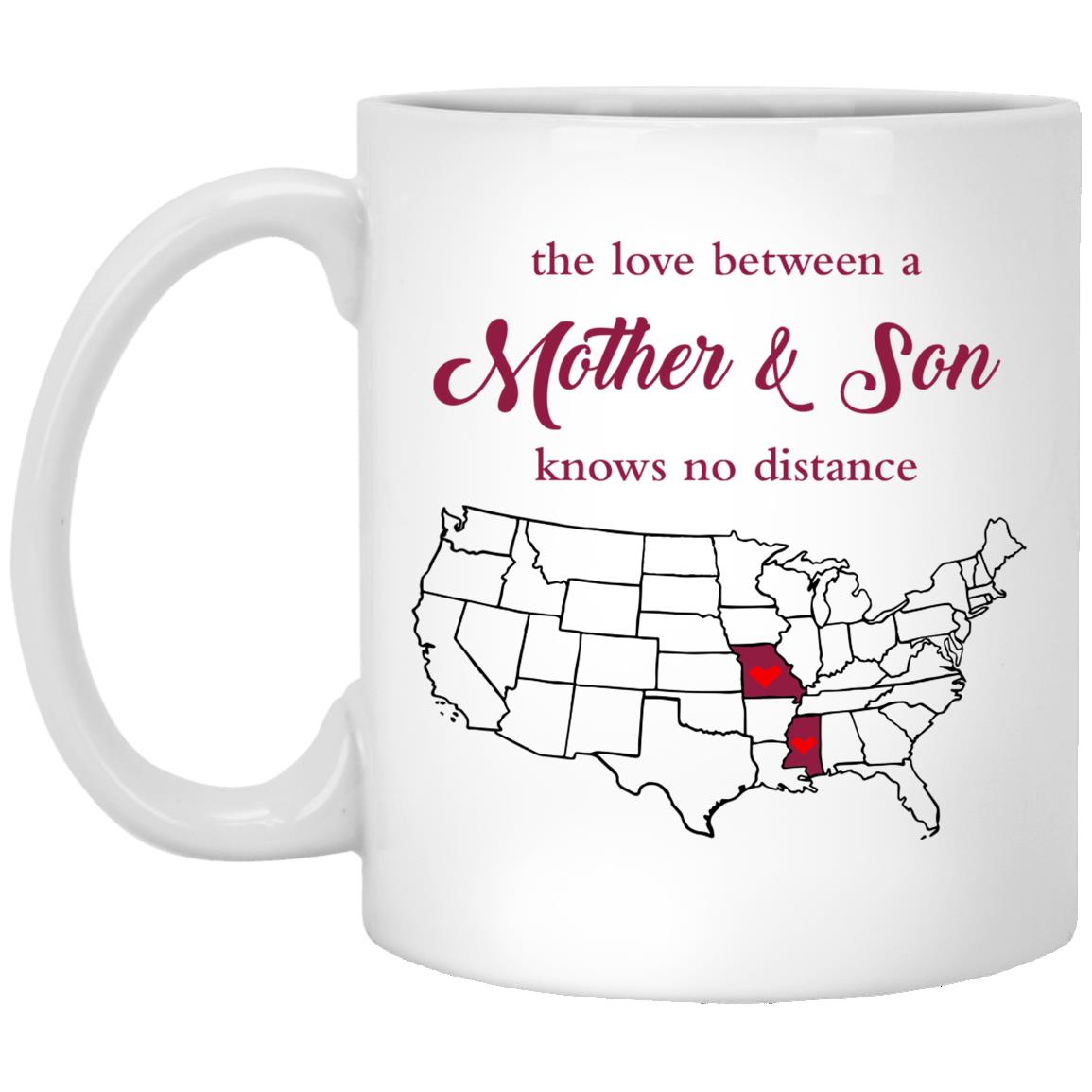 Mississippi Missouri The Love Between Mother And Son Mug - Mug Teezalo