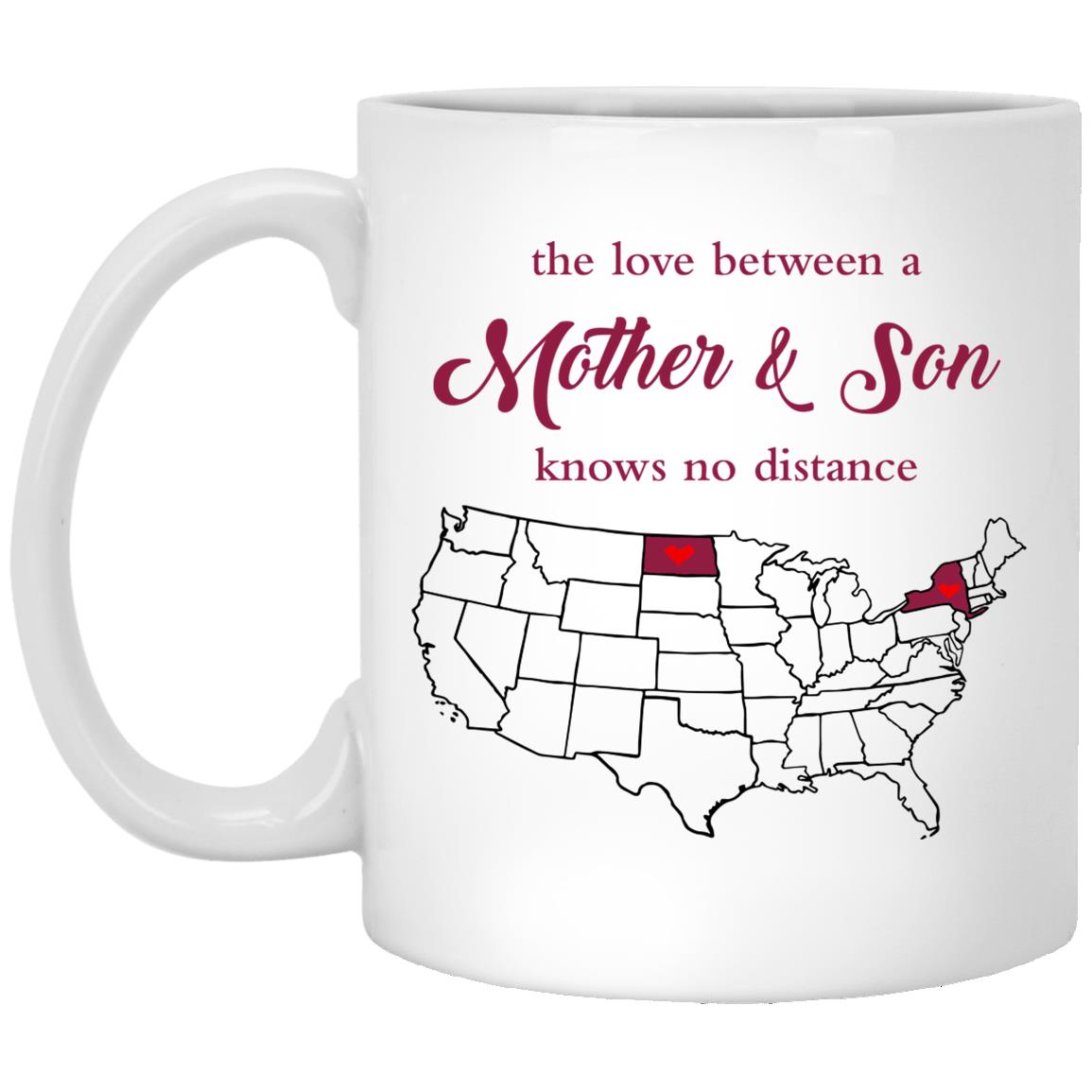 North Dakota New York	The Love Between Mother And Son Mug - Mug Teezalo