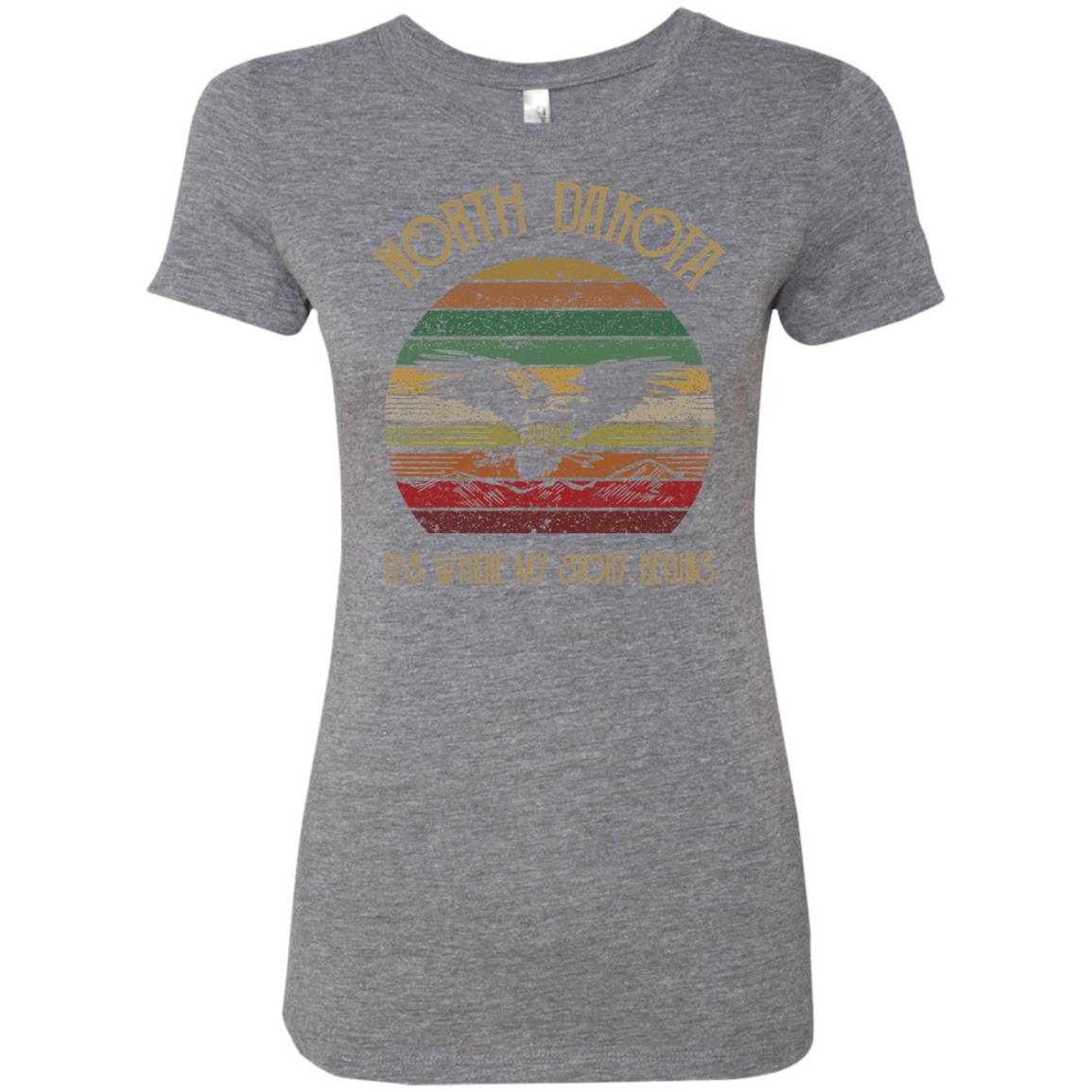 North Dakota Where My Story Begins T-Shirt - T-shirt Teezalo