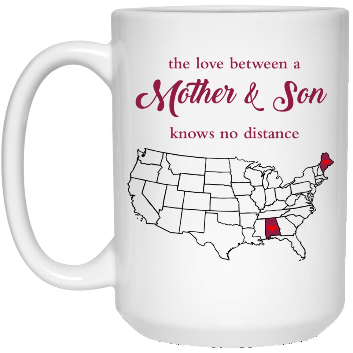 Maine Alabama The Love Between Mother And Son Mug - Mug Teezalo