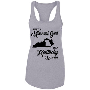 Just A Missouri Girl In A Kentucky World T-Shirt - T-shirt Teezalo