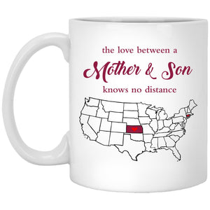 Connecticut Kansas The Love Between Mother And Son Mug - Mug Teezalo