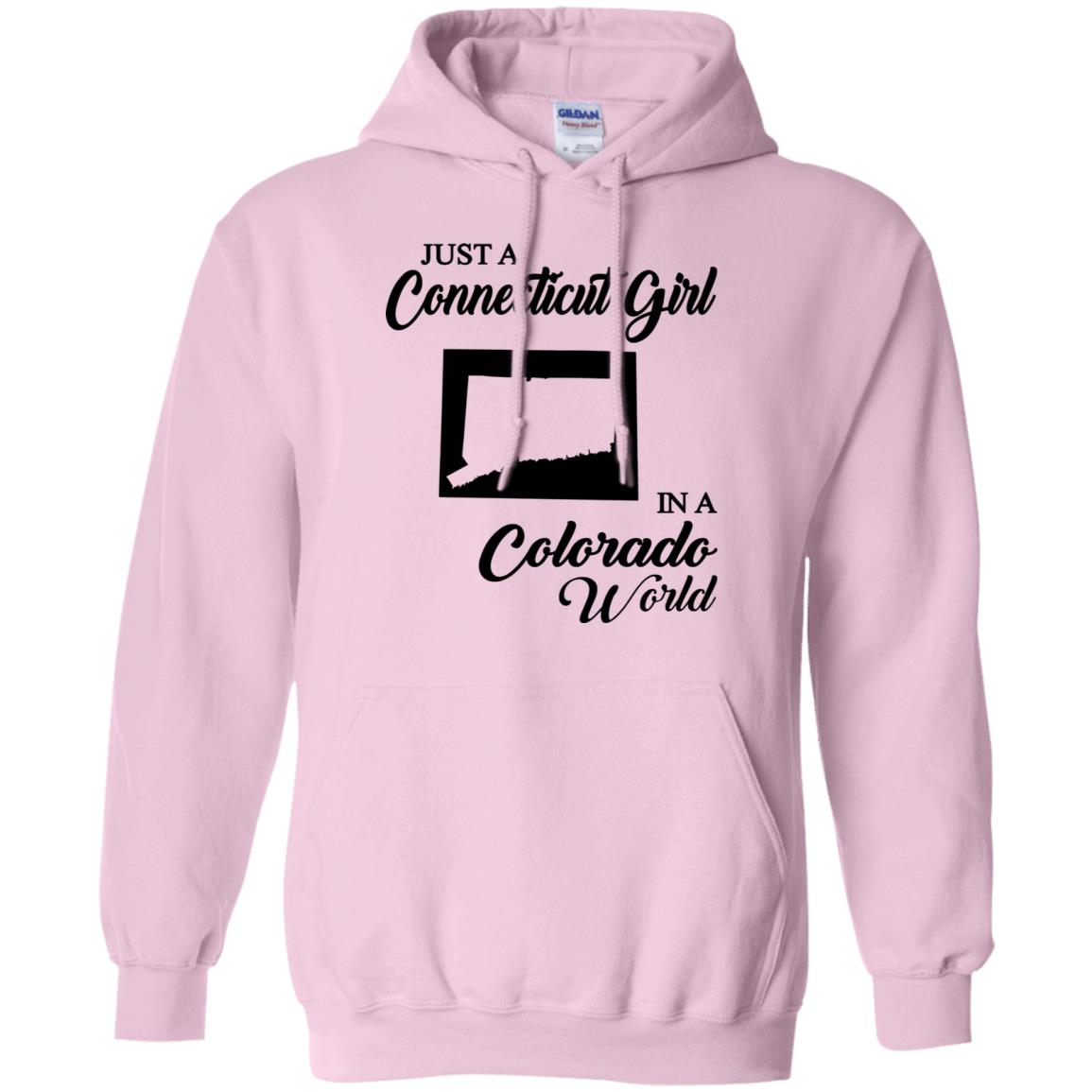 Just A Connecticut Girl In A Colorado World T Shirt - T-shirt Teezalo