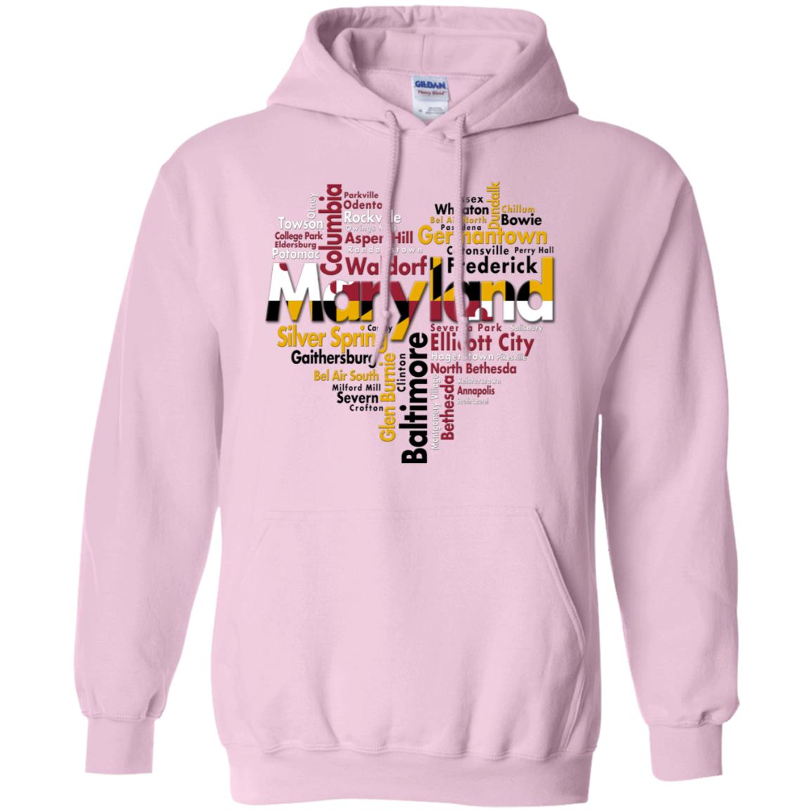 Maryland Cities Heart T-Shirt - T-shirt Teezalo