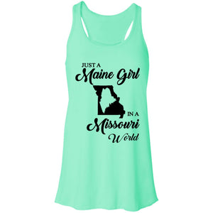 Just A Maine Girl In A Missouri World T-Shirt - T-shirt Teezalo
