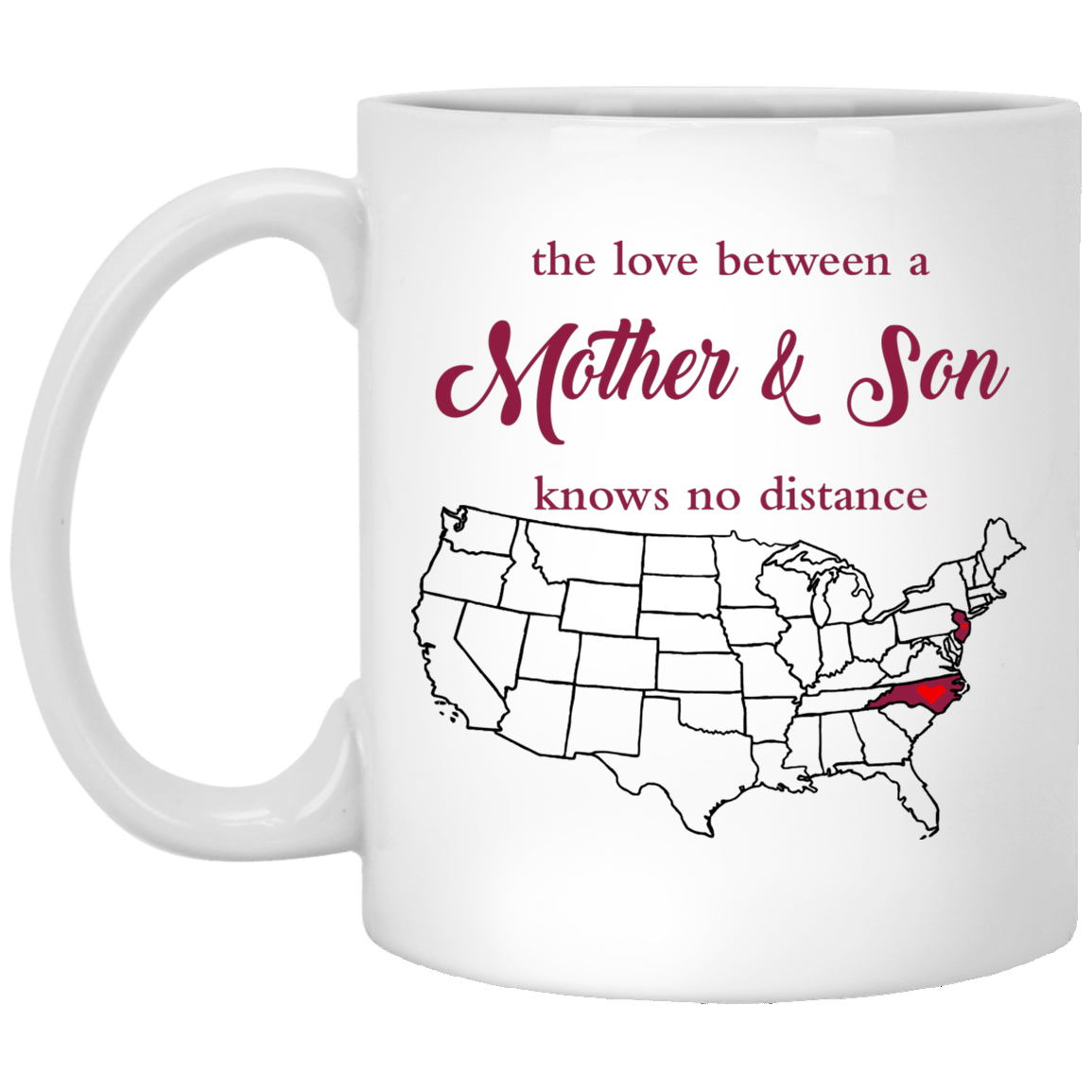 North Carolina Jersey Mother And Son Mug - Mug Teezalo