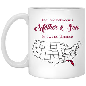 Rhode Island Florida The Love Between Mother And Son Mug - Mug Teezalo