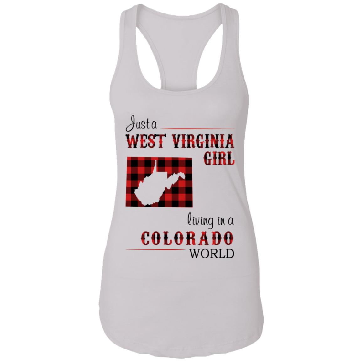 Just A West Virginia Girl Living A Colorado World T Shirt - T-shirt Teezalo