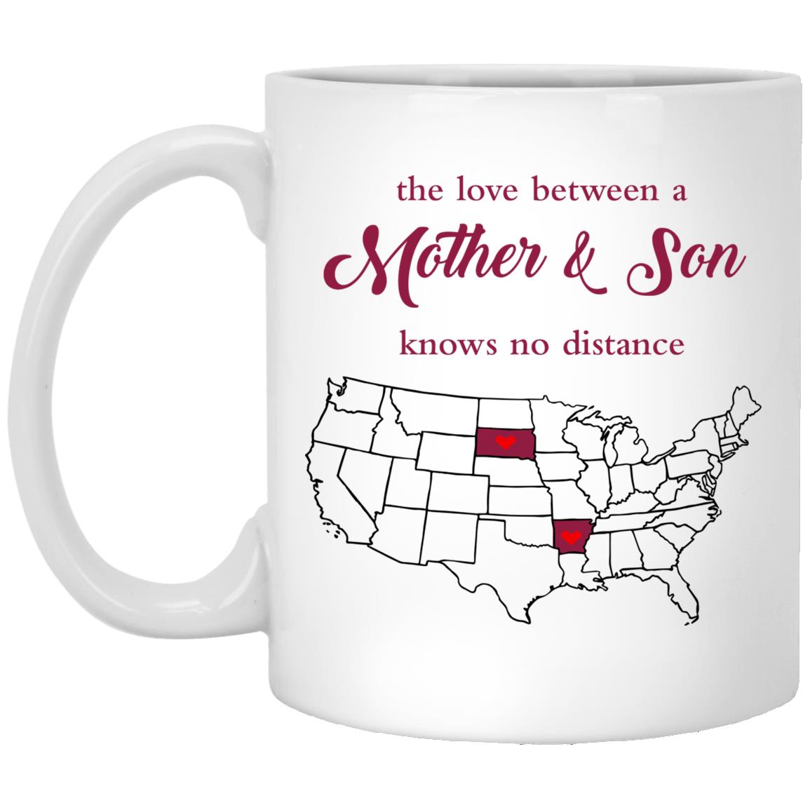 Arkansas South Dakota The Love Between Mother And Son Mug - Mug Teezalo
