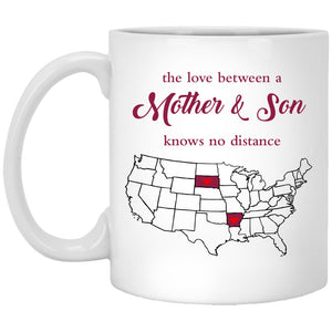 Arkansas South Dakota The Love Between Mother And Son Mug - Mug Teezalo