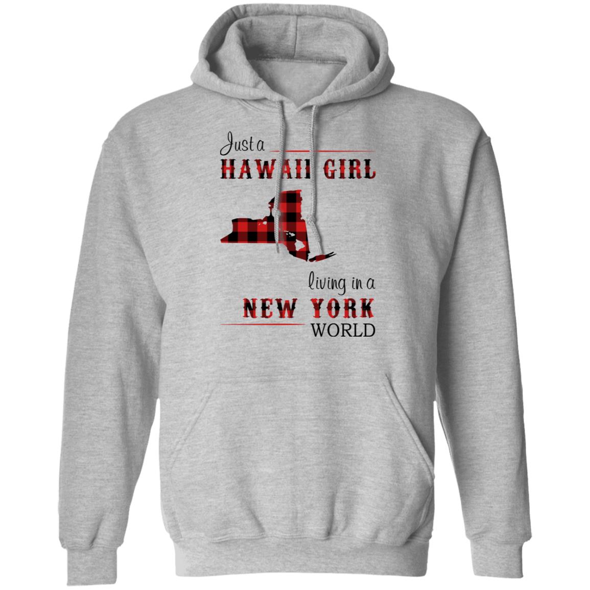 Just A Hawaii Girl Living In A New York World T-shirt - T-shirt Teezalo