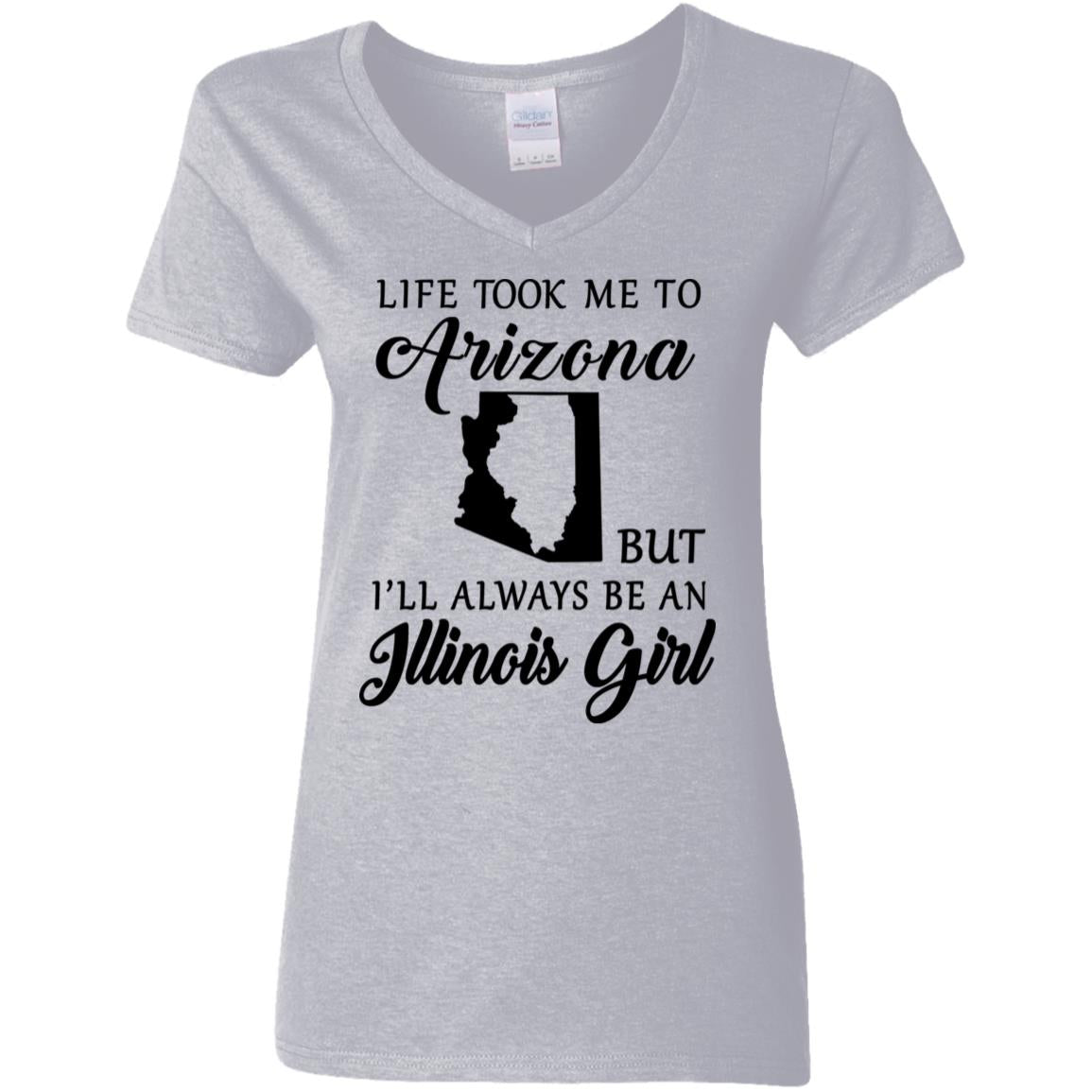 Life Took Me To Arizona Always Be An Illinois Girl T-shirt - T-shirt Teezalo