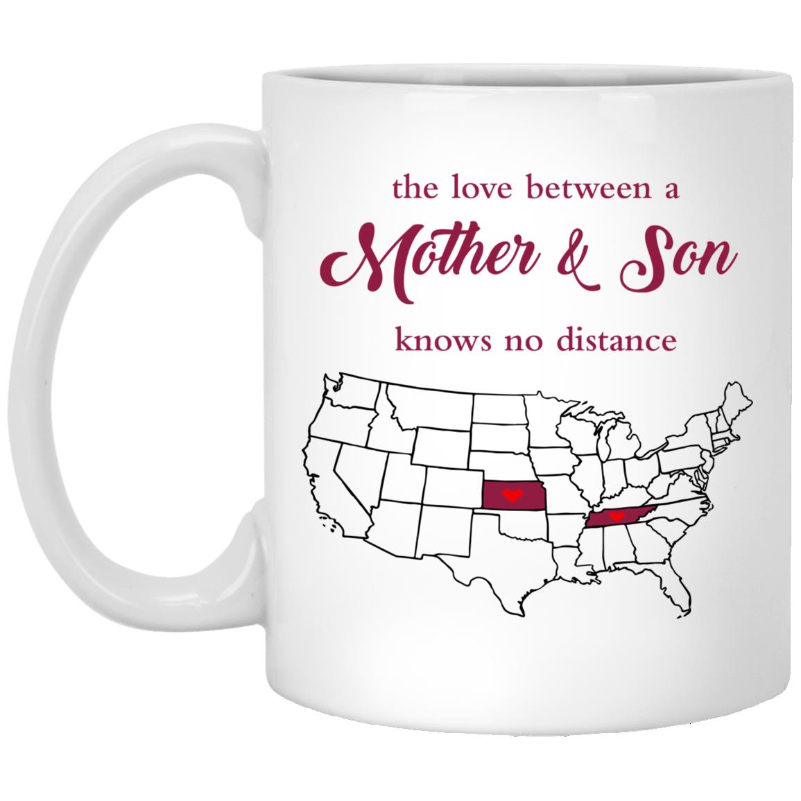 Kansas Tennessee The Love Between Mother And Son Mug - Mug Teezalo