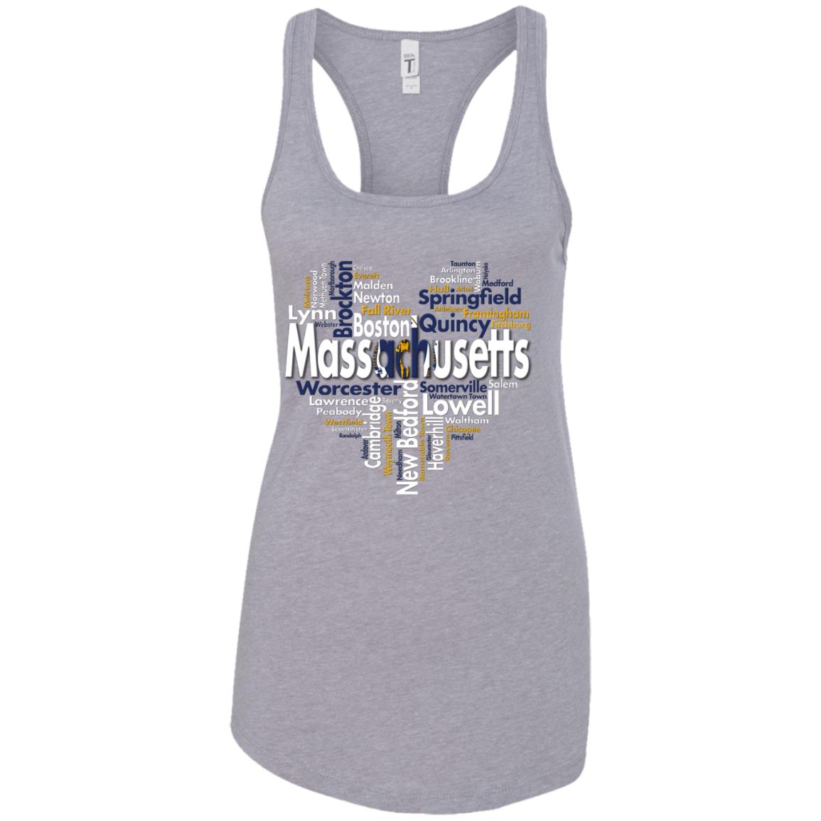 Massachusetts Heart City T-shirt - T-shirt Teezalo