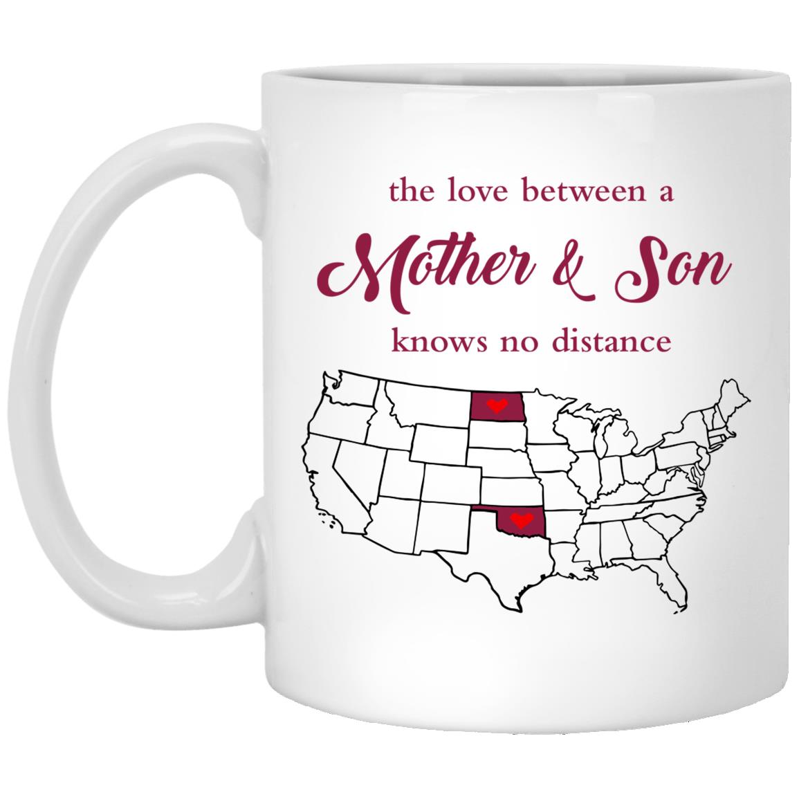 North Dakota Oklahoma The Love Between Mother And Son Mug - Mug Teezalo