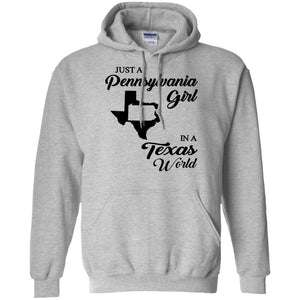Just A Pennsylvania Girl In A Texas World T-Shirt - T-shirt Teezalo