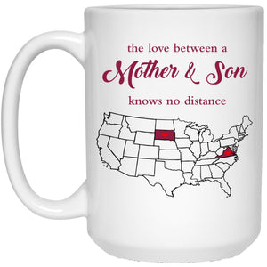 Virginia South Dakota The Love Between Mother And Son Mug - Mug Teezalo