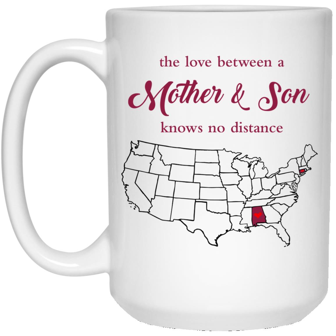 Connecticut Alabama The Love Between Mother And Son Mug - Mug Teezalo