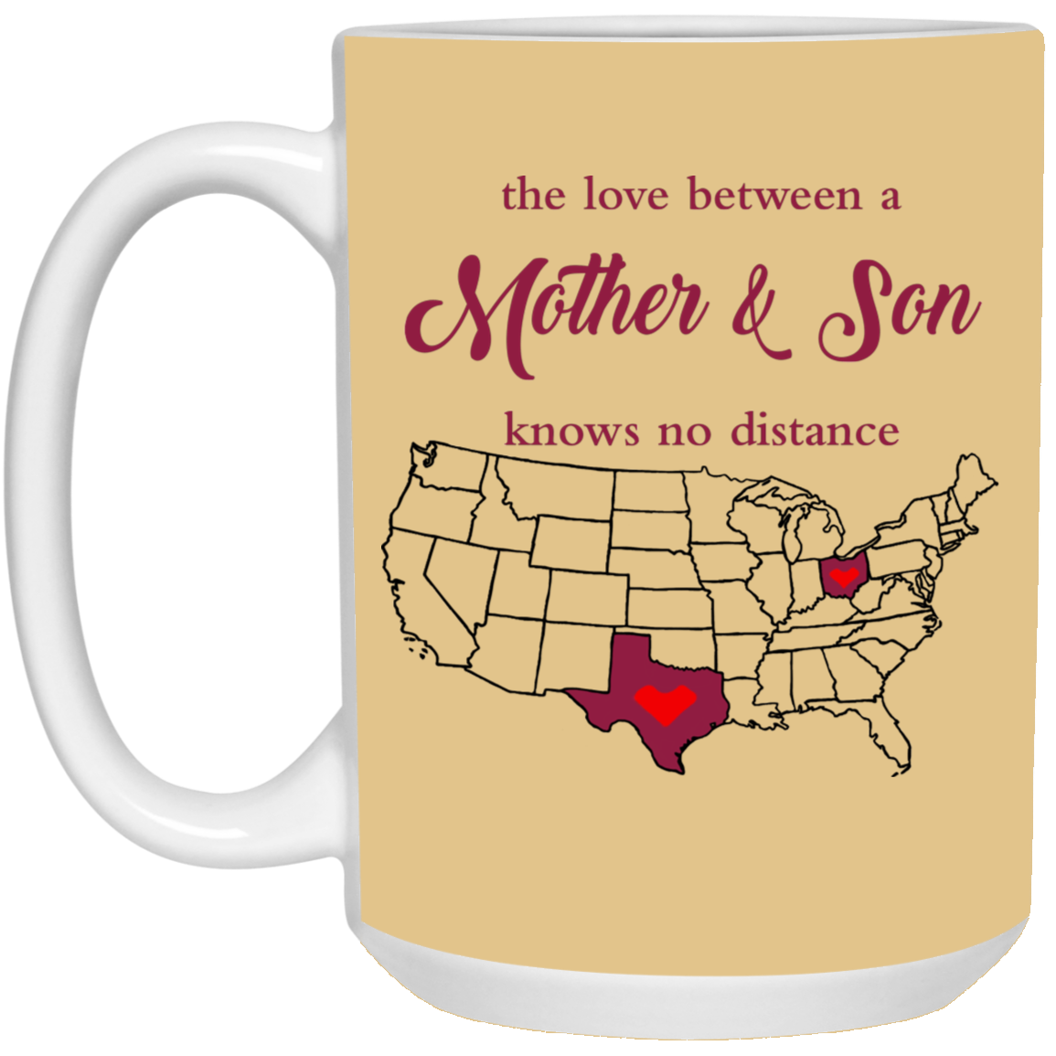 Ohio Texas The Love Mother And Son Mug - Mug Teezalo