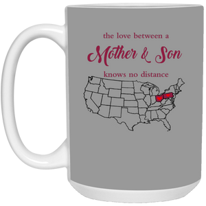 Ohio Pennsylvania The Love Mother And Son Mug - Mug Teezalo