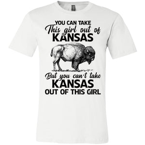 You Can't Take Kansas Out Of This Girl T Shirt - T-shirt Teezalo