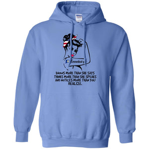 Connecticut Girl Knows More Than She Says Hoodie - Hoodie Teezalo