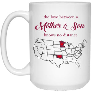 Minnesota Oklahoma The Love Between Mother And Son Mug - Mug Teezalo